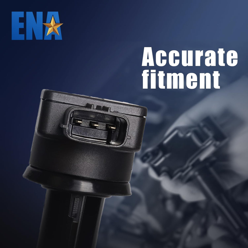 ENA Ignition Coil Pack and Platinum Spark Plug Set of 6 Compatible with Mitsubishi 2004 2005 2006 2007 2008 Endeavor and 2004 Galant V6 3.8L Replacement for C1505 UF481