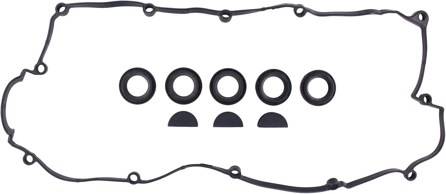 NewYall Engine Valve Cover Gasket Set for Hyundai for Kia Elantra 2003-2012 Tiburon 2003-2008 Tucson Spectra5 2005-2009 Spectra 2004-2009 Sportage 2005-2010 2.0L with Spark Plug Seals
