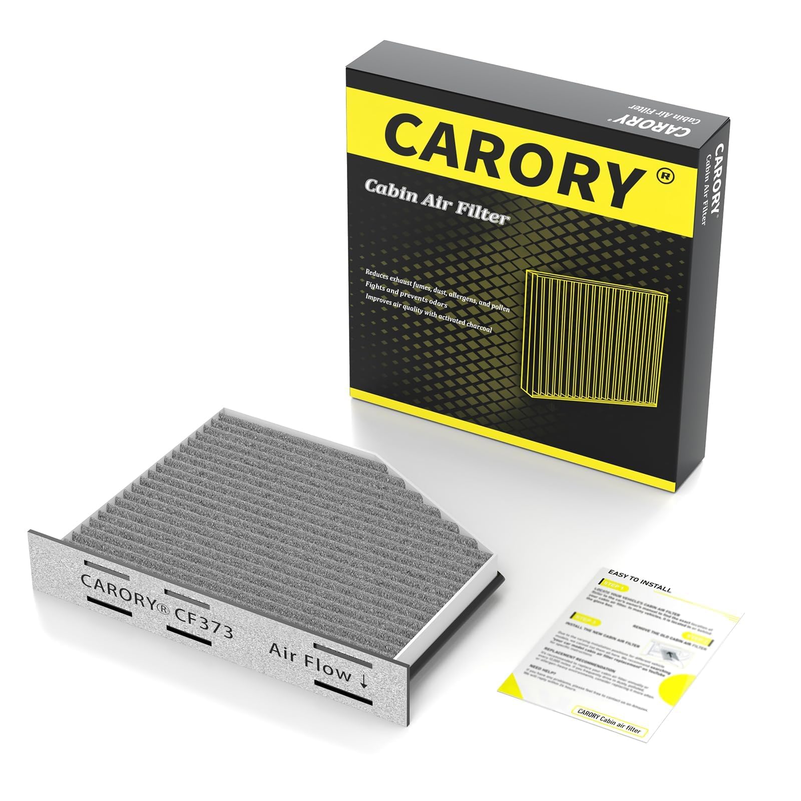 Cabin Air Filter w/Activated Carbon for Toyota Camry, Corolla, RAV4, Highlander, Lexus RX350, NX300, GX460, Subaru Legacy, Outback, Jaguar F-Pace, Land Rover Discovery, Range Rover and More