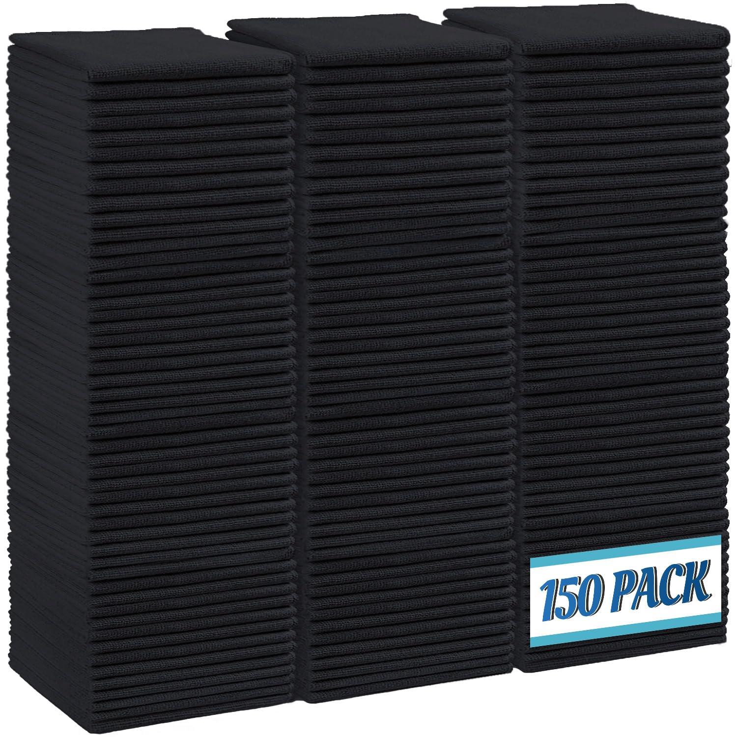 HOMEXCEL Microfiber Cleaning Cloth, 50 Pack Cleaning Rags, Cleaning Towels with 4 Color Assorted, 11.5"X11.5"(Green/Blue/Yellow/Pink)