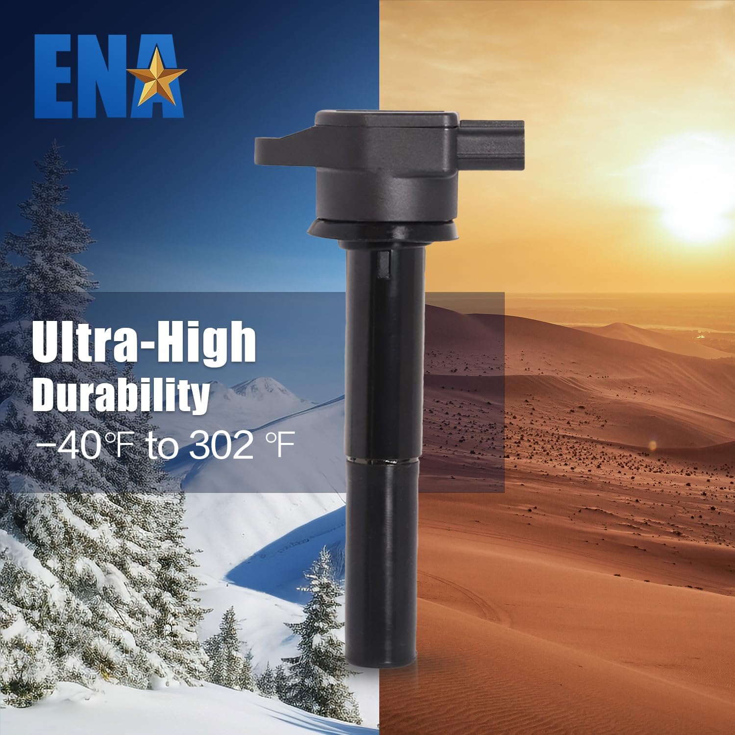 ENA Ignition Coil Pack and Platinum Spark Plug Set of 6 Compatible with Mitsubishi 2004 2005 2006 2007 2008 Endeavor and 2004 Galant V6 3.8L Replacement for C1505 UF481