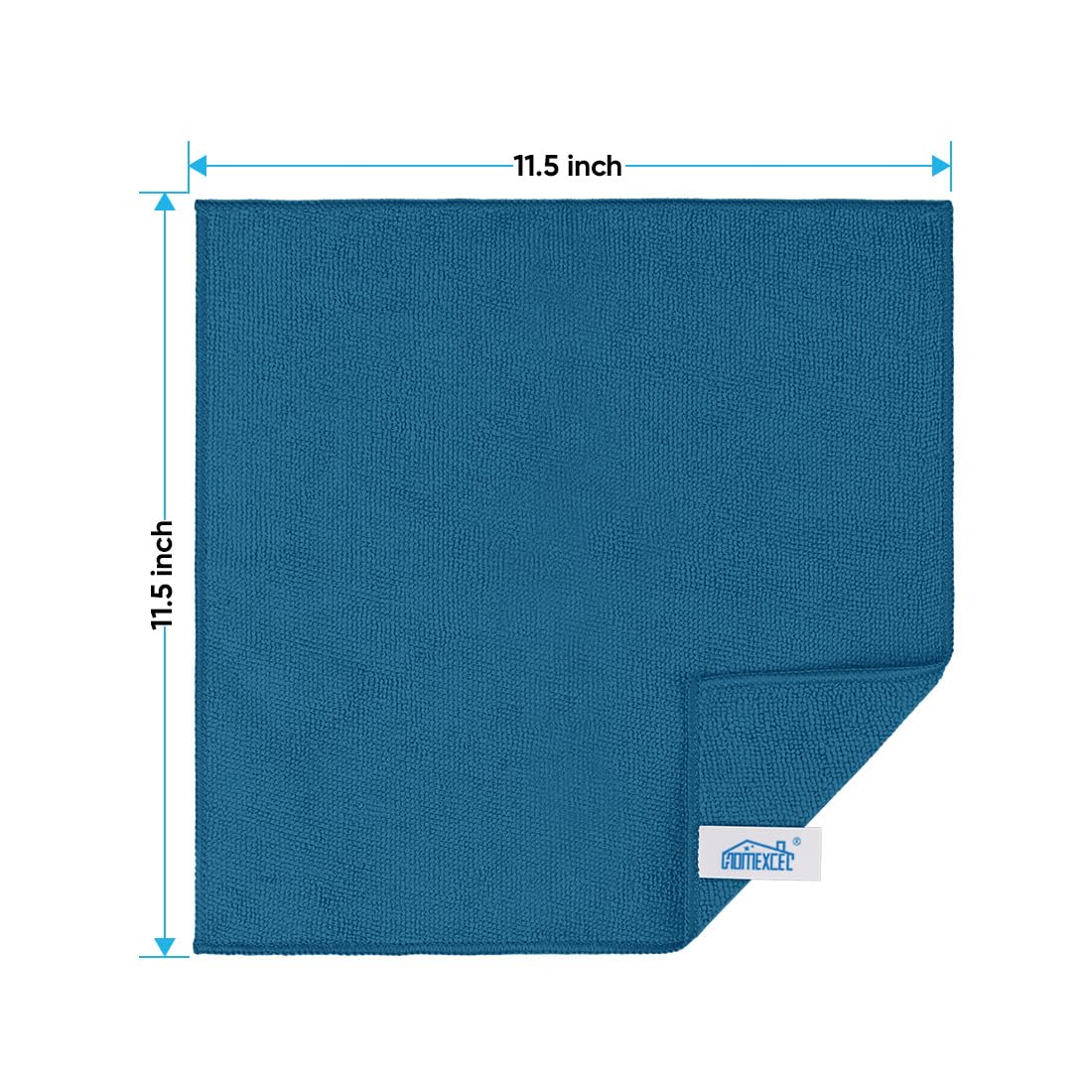 HOMEXCEL Microfiber Cleaning Cloth, 50 Pack Cleaning Rags, Cleaning Towels with 4 Color Assorted, 11.5"X11.5"(Green/Blue/Yellow/Pink)