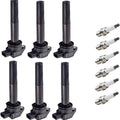ENA Ignition Coil Pack and Platinum Spark Plug Set of 6 Compatible with Mitsubishi 2004 2005 2006 2007 2008 Endeavor and 2004 Galant V6 3.8L Replacement for C1505 UF481