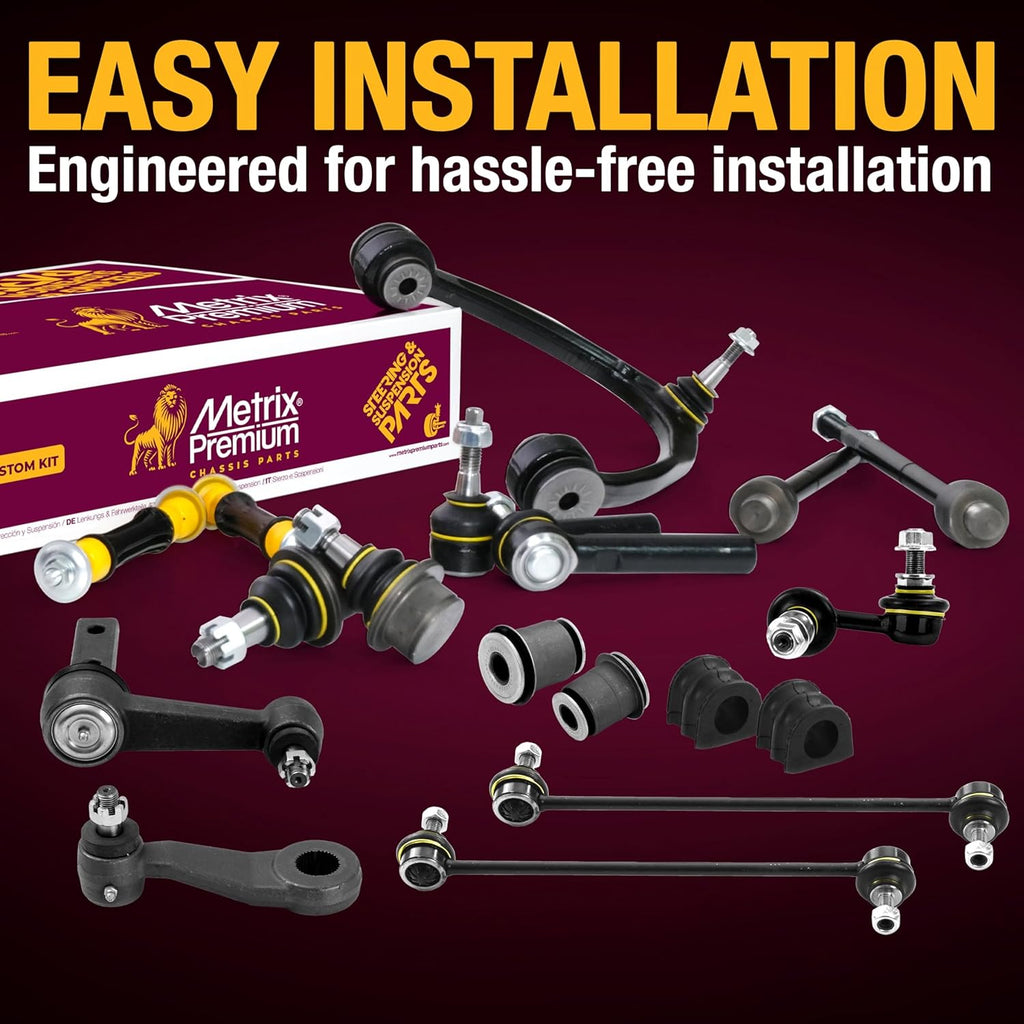 Metrix Premium Chassis Parts - 4 PC L/R Front Sway Bar Stabilizer End Link & Front Stabilizer Bar Bushing Kit Fits 07-10 Kia Magentis, 07-12 Rondo, 06-10 Optima, 07-10 Hyundai Elantra K750032 K200904