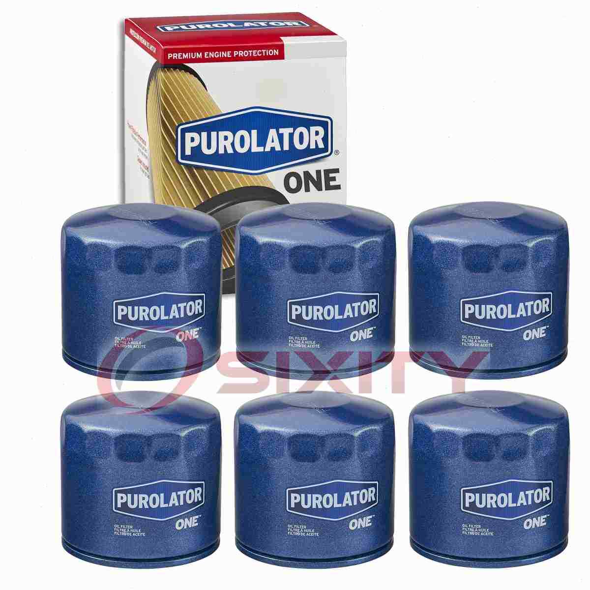 6 pc PurolatorONE PL14459 Engine Oil Filters for Oil Change Lubricant ei